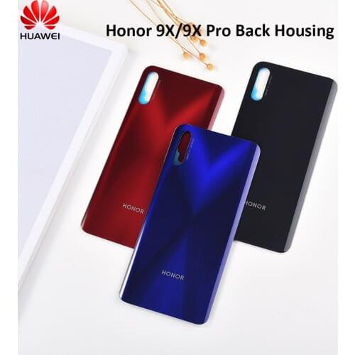 New Original Huawei Honor 9X Back Housing Battery Cover 3D Glass honor 9x/9x pro Rear Door Case Repair Part With Logo&Sticker