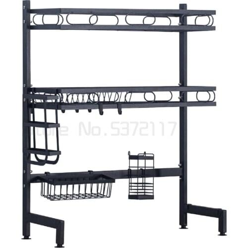 Stainless Steel Kitchen Shelf Organizer Dishes Drying Rack Over Sink Drain Rack Kitchen Countertop Utensils Holder