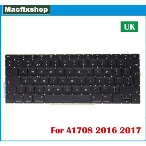 Laptop Genuine A1708 UK Keyboard Late 2016 Mid 2017 For Macbook Pro 13.3 inch Retina UK A1708 Keyboard Replacement MLL42 MPXQ2