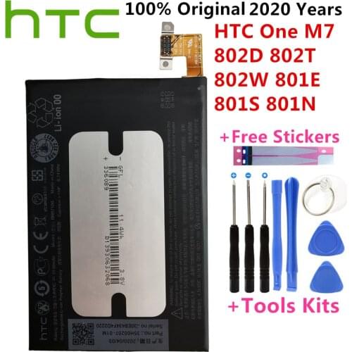 Original HTC New 2300mAh BN07100 Battery Replacement for HTC One M7 Battery 802D 802T 802W 801E 801S 801N Battery+Free Tools