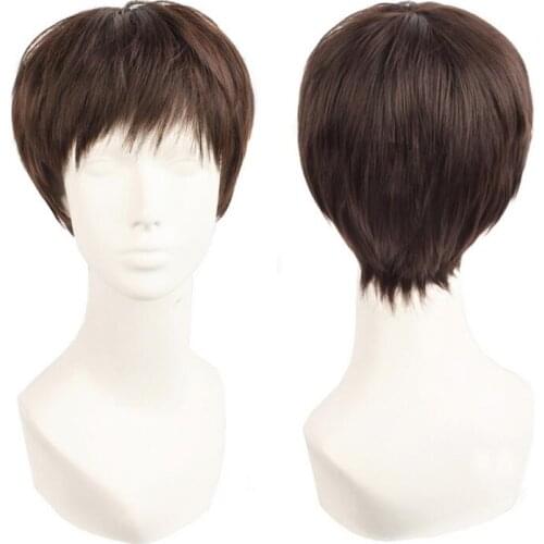 Anime Voltron:Legendary Defender Lance Cosplay Wig Brown Short Heat Resistant Synthetic Hair Wigs + Wig Cap