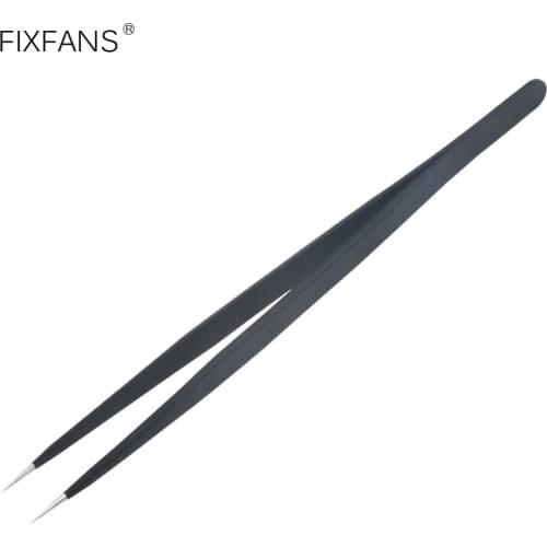 16.5cm Stainless Steel Long Tweezers Non-slip Anti Static Heat Resistant Forceps for Electronic Mobile Phone PCB Repair Tools