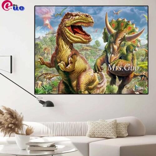 Full Square/Round Drill 5D DIY Diamond Painting Tyrannosaurus Triceratops Diamond Embroidery Cross Stitch Dinosals 5D Home Decor