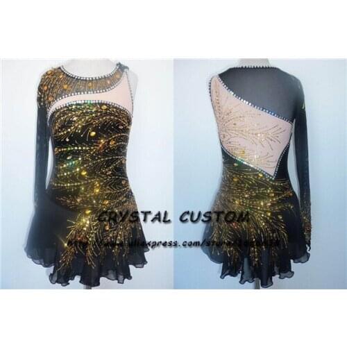 Professional Custom Figure Skating Dresses Girls Graceful New Brand Ice Skating Dresses For Competition Crystal DR3840