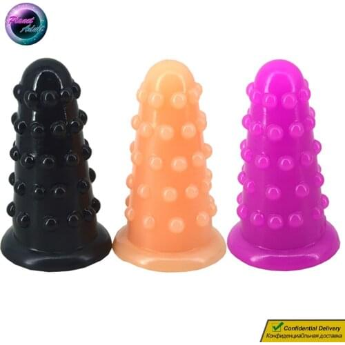 Rivet Cone PVC Dildo Anal Plug Masturbator Vagina Pussy Prostate Anus Expander Masturbation Adult Sex Toys for Women Gay Men Ass