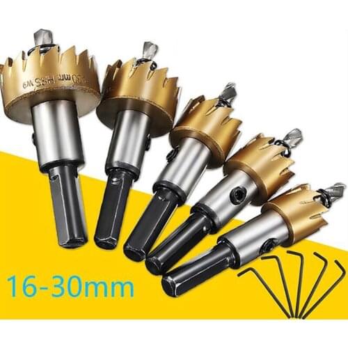 Adjustable Holesaw Cutter Metal Cutting Core Drill Holesaw Kit HSS Bimetal Holesaw Bit Set Hole Cutting Saw