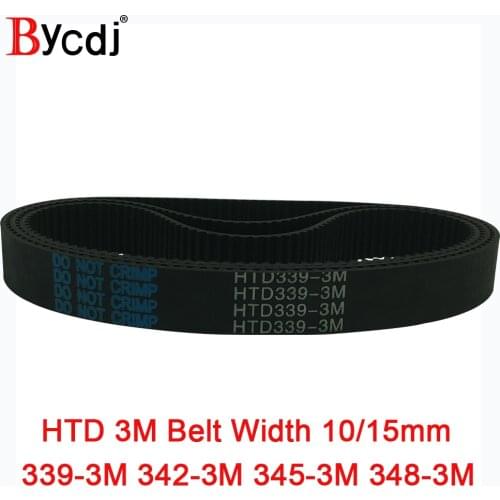 Arc HTD 3M Timing belt C=339 342 345 348 width 6-25mm Teeth113 114 115 116 HTD3M synchronous pulley 339-3M 342-3M 345-3M 348-3M