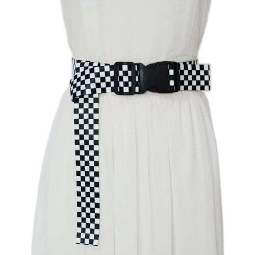 Womens Belt Fashion Women Female Plastic Button Belt Casual Tactical Belt Decorative Canvas Belt Outdoor Sports