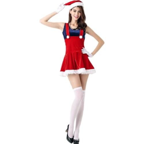 Sexy Christmas Costume For Women Top Quality Santa Cosplay Suit Erotic Baby doll Uniform that Christmas Party Dress Outfit