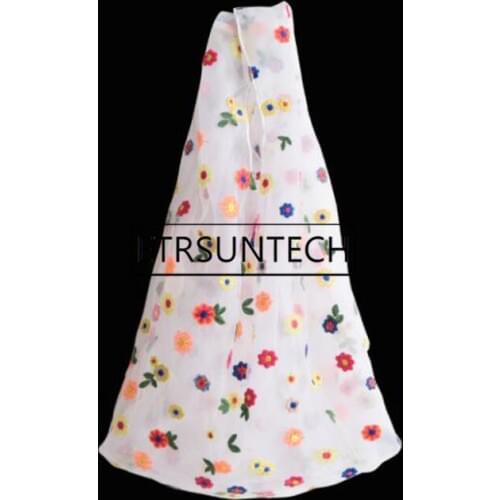 30pcs Transparent Tote Double Organza Yarn Cloth Bag For Woman Embroidery Flowers Handbag Female Mesh Girls Bag