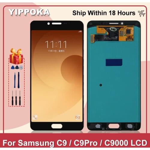 Super AMOLED For Samsung C9 Pro Display C9000 C9 LCD Touch Screen Digitizer Replacement Parts For Samsung C9 Display Screen