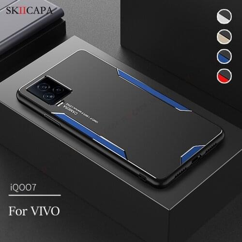 Ultra Thin Aluminiu Alloy Metal Phone Case For VIVO IQOO 7 Z3 Neo5 Pro Neo3 Z1X Soft Silicone Bumper Shockproof Protective Cover