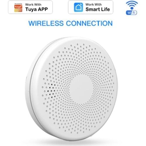 Smart WiFi Smoke Carbon Monoxide Composite Fire Detector Alarm Shop Home Security Sensor Support Tuya Smart Life Monitor