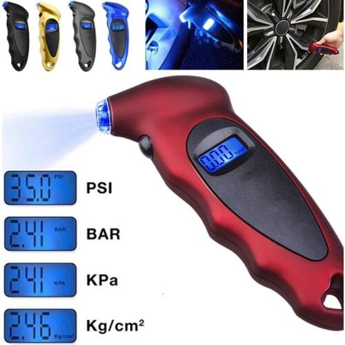 High-precision Digital Multifunctional Tire Pressure Car Tyre Diagnostic Tool LCD Backlight Digital Tire Pressure Detector
