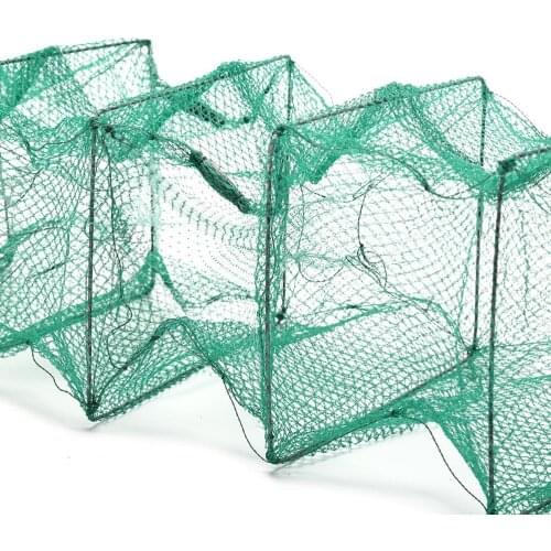 1.5m 11 intervals Fishing Foldable Portable Crayfish Catcher Live Fish Shrimp Lure Nylon Nets