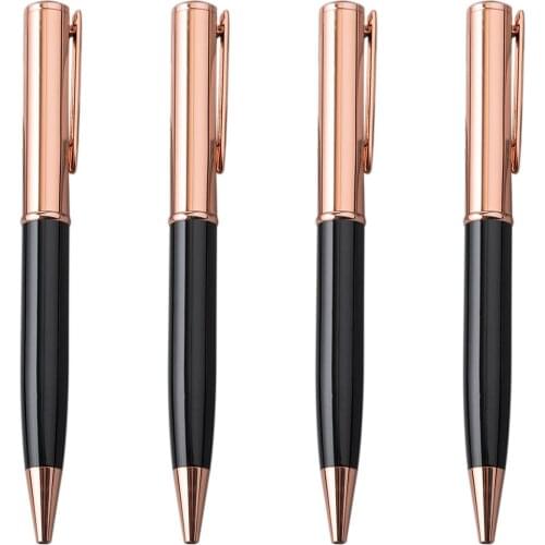 1pcs Fashion Rose Gold Metal Business Gift Ballpoint Pen Practical Office School Signing Pens Premium Gifts Stationery Supplies