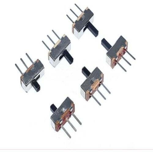 1000PCS SS12D00G3 SS12D00G4 SS12D00G5 Interruptor on-off mini Slide Switch 1P2T Long handle: 3mm 4mm 5mm toggle switch