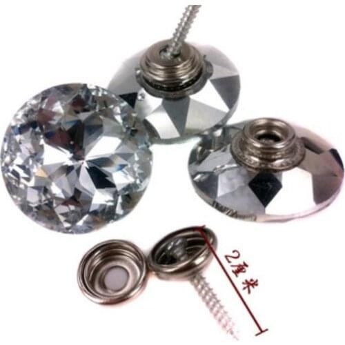 1000pcs Satellite drill Glass Crystal Button Glass nail Drilling Screws Soft bag Sofa nails rhinestone Furniture nails