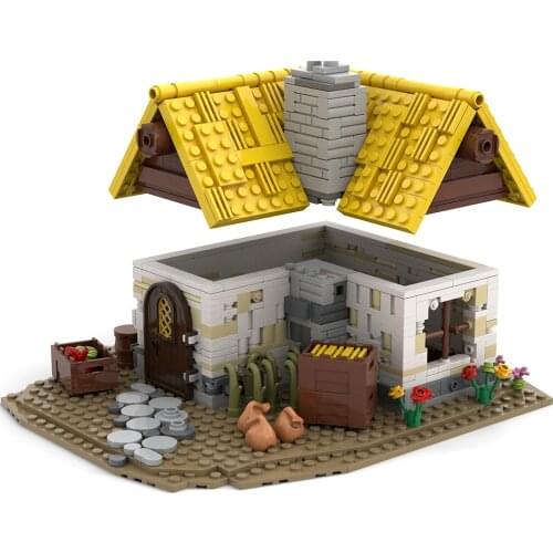 1025Pcs Medieval Farmhouse MOC-58003 Building Blocks MOC Model Kits Assembly Toys(Licensed+Designed By Noggels,Compatible 21325)