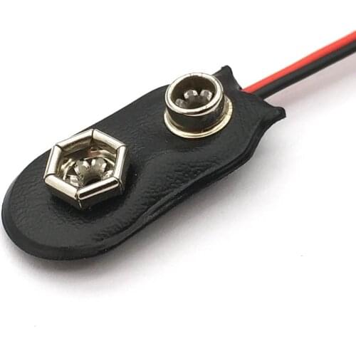 15cm 9V Battery Button Battery Buckle Clip Connector Holder Cable