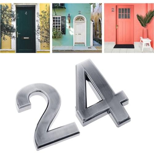 2pc Plastic Self-stick Door Number Sign House Apartment Address Door Sign