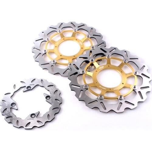 3Pcs/Set Motorcycle Front Rear Brake Disks Rotors Stainless Steel For Honda CBR600RR 2003-2015 & CBR1000RR 2004 2005