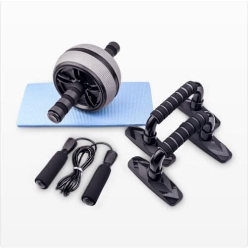 Abdominal Wheel Suit of Fitness Equipment In Push Up Bar of Skipping Rope Jump Rope of Muscle Developing AB Wheel of Home Gym