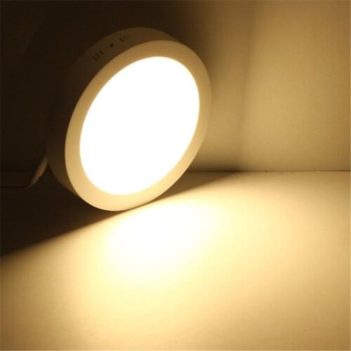 Fast Shipping 1pc 9W Surface Ceiling Panel Light Round Shape, Warm White, AC85-265V, Driver Included