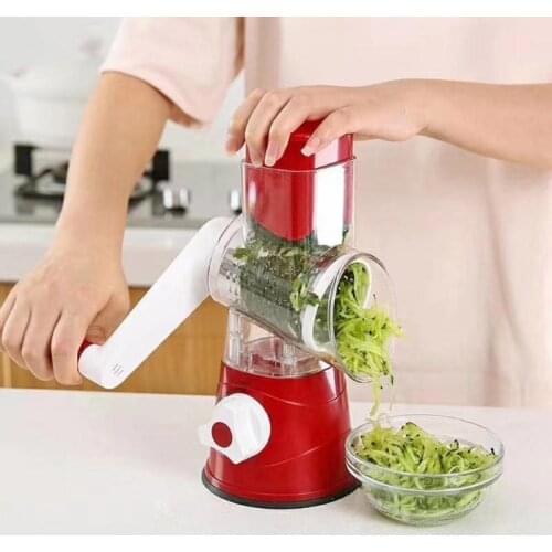 Household kitchen accessories round mandolin slicer multi-function vegetable slicer manual juicer kitchen gadgets