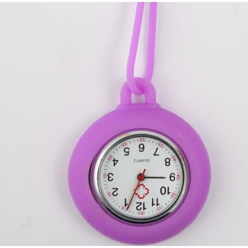 New Nurses Watches Doctor Portable Fob Watch Hanging Strap Silicone Medical Nurse Quartz Watches Fashion Candy Color Clock
