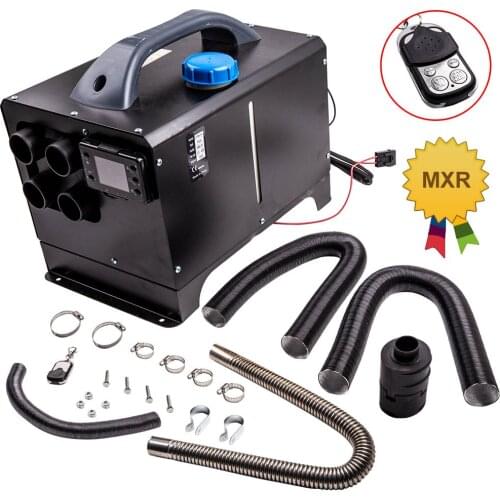 12V 5000W LCD Remote Air Diesel Heater 5KW for Car Boat MotorHomes 4-H Black