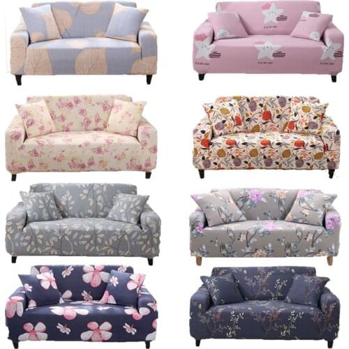 Stretch Floral 1/2/3/4 Seater Sofa Cover Elastic Plaid Universal Slipcovers Removable All-inclusive Protectors For Living Room