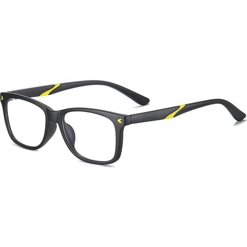 FENCHI TR90 new fashion square white computer eyewear kids anti blue light glasses for girls boys
