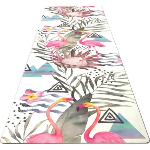 GM039 183cm*61cm*3.5mm Natural Rubber Suede Fabirc Non-Slip Environmental Protection Lose Weight Exercise Mat Fitness Yoga Mat
