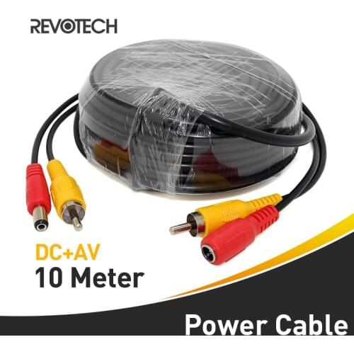10M DC AV 2in1 Video Power CCTV camera cable Security System accessories