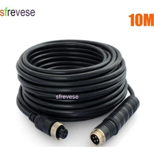 10M 33Ft 4Pin Video Extension Cable Wire For Car Bus Truck Reversing Rear View Camera Vehicle Backup Monitor CCTV System