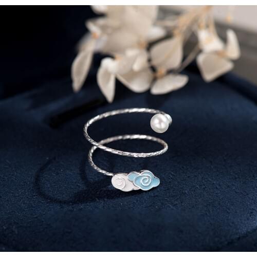 Anime Grandmaster of Demonic Cultivation MDZS The Untamed Lan Wangji Cosplay Pure Silver Ring Antiquity Men Women Jewelry Gift