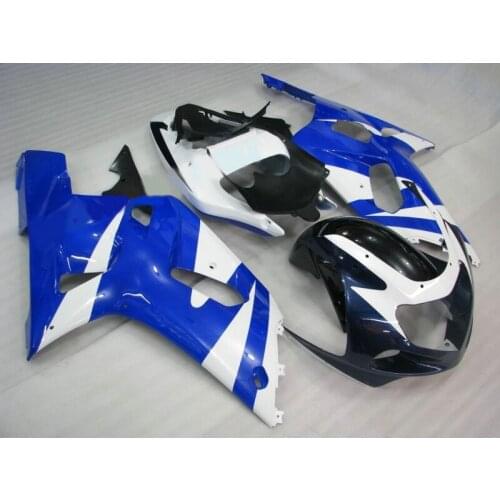 Bodywork plastic fairing kit for Suzuki SRAD GSXR600 01 02 03 GSXR 600 750 2001 2002 2003 blue white fairings set YT24