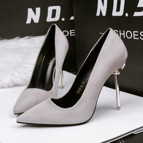 MHYONS Sexy High Heels Woman Pumps 10.5CM / 8 CM Fashion Pointed Heel Women Shoes Elegant Black Red Job Wedding Pump Plus Size