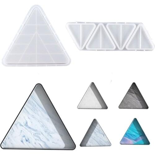 Multi-purpose Triangle Platter Epoxy Resin Mold Fruit Nut Storage Tray Silicone Mould DIY Crafts Home Decorations Casting Tools