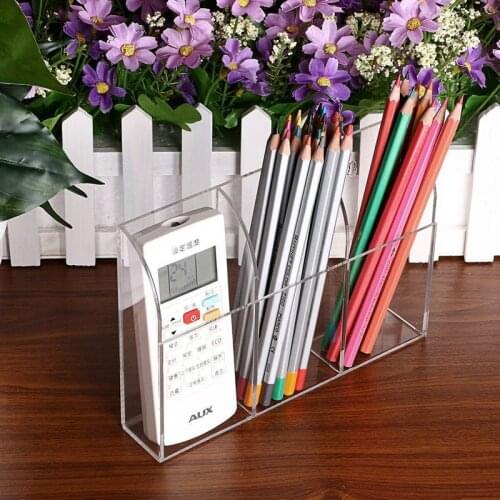 Multifunction TV Remote Control Holder Wall Mount Acrylic Organizer Transparent Office Stand Box Storage Container Wholesale