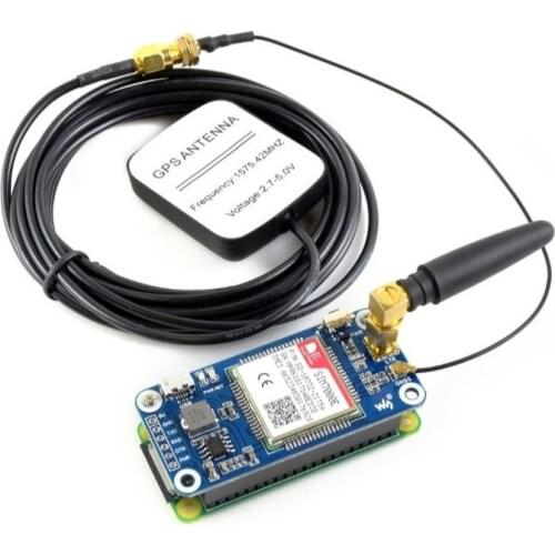 NB-IoT/eMTC/EDGE/GPRS/GNSS HAT for Raspberry Pi Based on SIM7000E Supports TCP UDP PPP HTTP FTP MQTT SMS, Mail etc