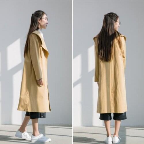 2018 Autumn New High Fashion Brand Woman Classic One Button Trench Coat Waterproof Raincoat Business Outerwear Large Collar