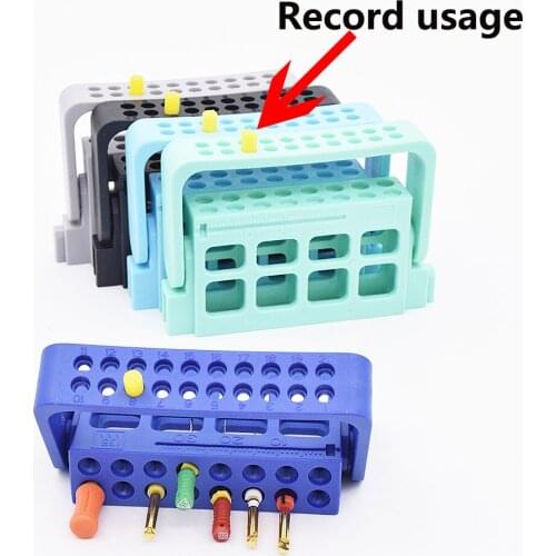 5 pcs Dental plastic 16 Holes stand Root Canal File Holder Plastic Endo Measuring Instrument with a record function endo box