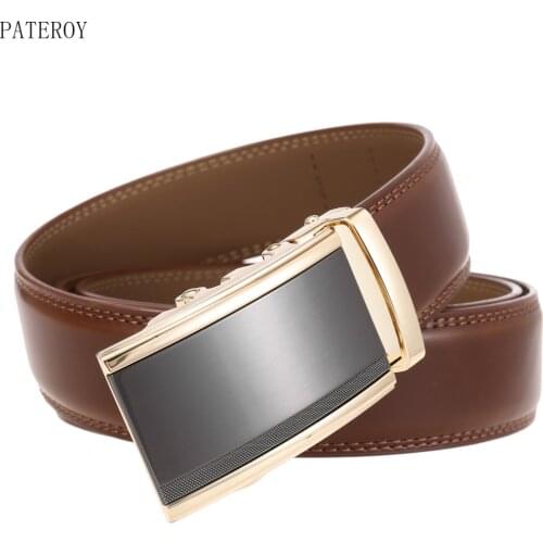 Mens Leather Cover Automatic Buckle Metal Belts Quality Cow Skin Accessories Belt for Men jeans luxury brand designer waist