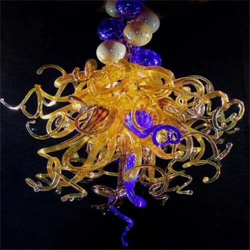 Hand Made Christmas Crafts Lights Minimalist Creative Crystal Ceiling Decoration Murano Glass Chandelier Light