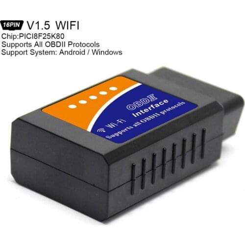 ELM327 V1.5 PICI8F25K80 Mini WiFi Scanner Wireless Interface Auto V03HW-1 Interface Code Readers Diagnostic Tool OBDII Protocols