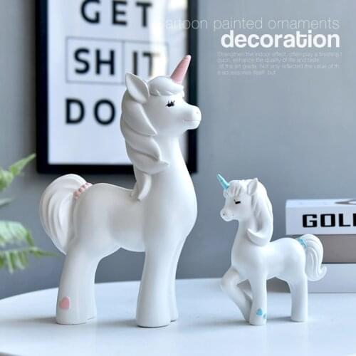 Nordic minimalist cartoon resin Figurine Family Animal Statue Modern Ornaments Wedding Gift Home Decor living room ornaments