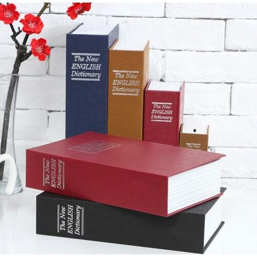Kid Gift Dictionary Mini Safe Box Book Hidden Secret Security Safe Key Lock Money Jewellery Certificate Storage Password Locker