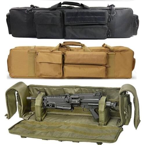 Military Rifle Gun Bag Backpack For M249 M4A1 M16 AR15 Airsoft Rifle Double Bag Outdoor Hunting Shooting Carbine Carrying Bag